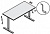 Письменный стол, регулируемый по высоте с Т-образными опорами L.160 x p.80 